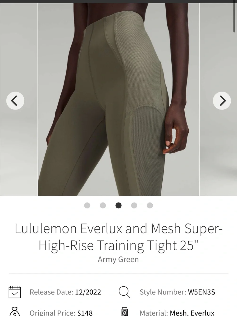 lululemon athletica Super-High-Rise Everlux Training Tight in Army Green